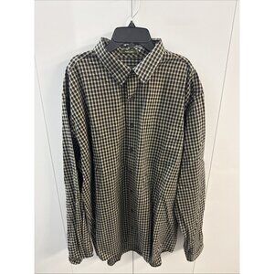 Eddie Bauer Shirt Mens XL Tall Long Sleeve Plaid Casual Dress Nano Care    (D30)